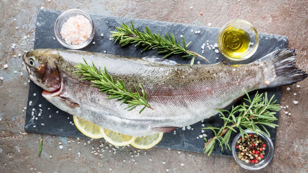 Fresh caught trout with lemon and seasonings, and tips on how to properly prepare your fish.